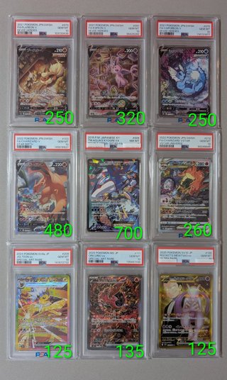 Cartas Pokémon Graduadas PSA Beckett TAG CGC