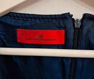 Top Peplum Carolina Herrera Azul