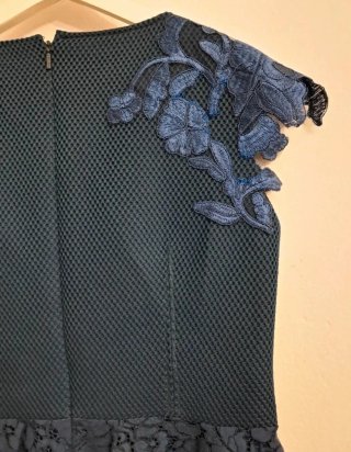 Top Peplum Carolina Herrera Azul