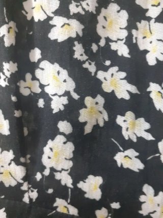 Vestido Zara flores negro talla XS