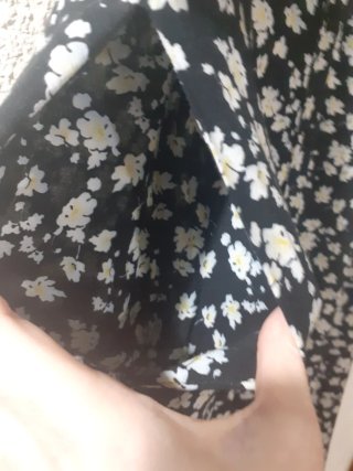 Vestido Zara flores negro talla XS