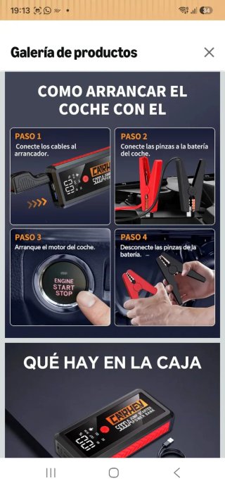 Arrancador de Baterías CARHEN 50000A nuevo precint
