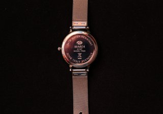 Reloj Marea Mujer Fondo Rosa y Correa Plateada