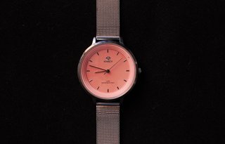 Reloj Marea Mujer Fondo Rosa y Correa Plateada