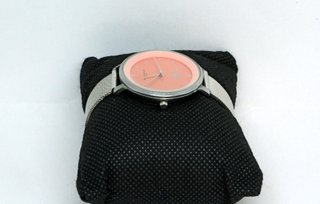 Reloj Marea Mujer Fondo Rosa y Correa Plateada