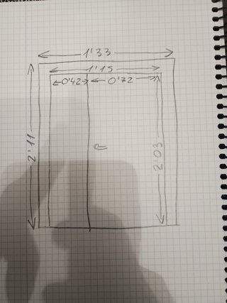 Puerta doble madera con cristal
