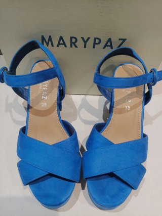 Sandalias MARYPAZ Fiesta Azul Talla 38