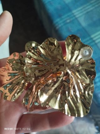 Pendientes flor dorados estilo Zara