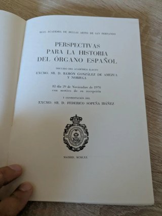 Perspectivas para la historia del órgano español