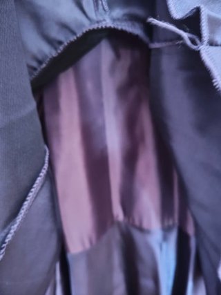 Vestido vintage roxo com folhos T.M