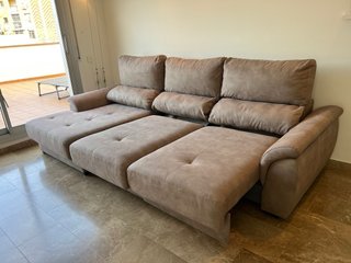 Sofá Chaiselongue Conforama Beige 288x160x107