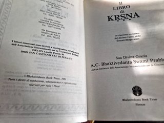 Raro Libro di Krsna Edizione Lusso (1981 Firenze)