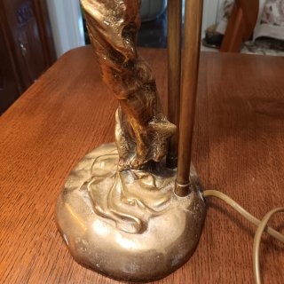 Lampada Liberty bronzo e vetro h52