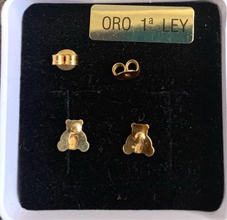 Pendientes Oso Oro 1ª Ley 18K