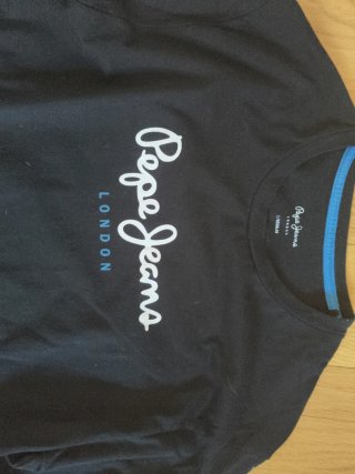 Camiseta Pepe Jeans London Negra Manga Larga