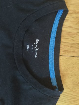 Camiseta Pepe Jeans London Negra Manga Larga