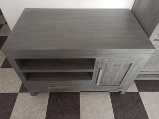 Mueble TV madera gris