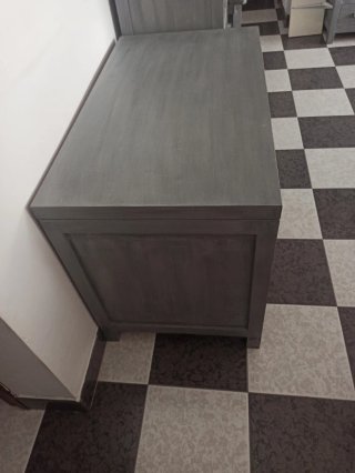 Mueble TV madera gris