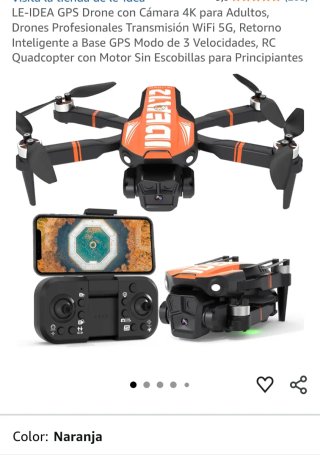 Drone le-idea 4K Naranja y Negro