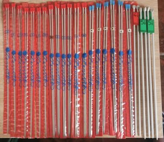 Agujas de tejer de metal