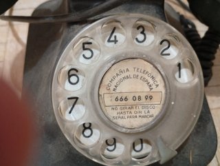 Teléfono antiguo de disco CTN SE ENTREGA LIMPIO