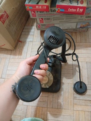 Teléfono antiguo de disco CTN SE ENTREGA LIMPIO