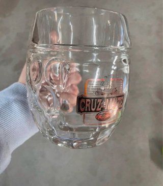 Caneca de Vidro Transparente com Desenho