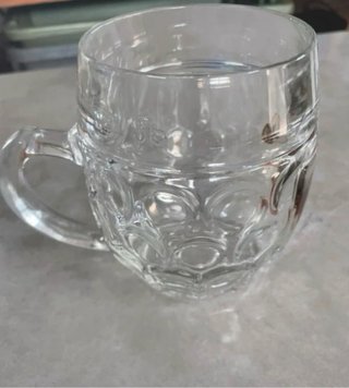 Caneca de Vidro Transparente com Desenho