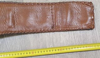 Faja lumbar de cuero marrón
