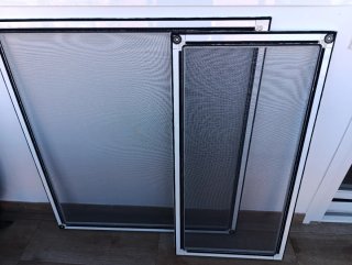4 Mosquiteras de aluminio blanco