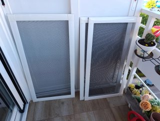 4 Mosquiteras de aluminio blanco