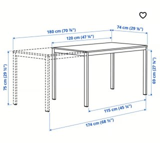 Mesa de comedor blanca de madera