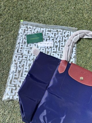 Bolso Impermeable Azul y Marrón Elegante