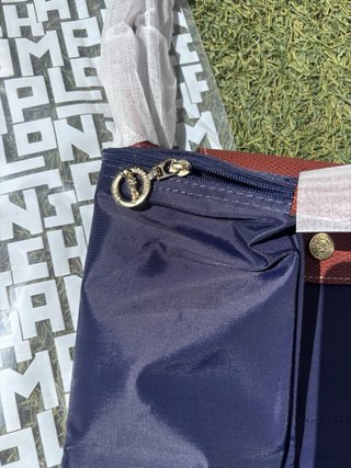 Bolso Impermeable Azul y Marrón Elegante