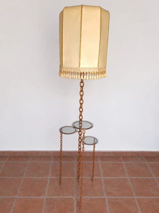 Lámpara de pie vintage con cadenas