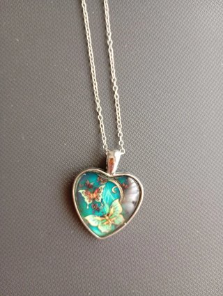 Colgante Corazón Mariposas