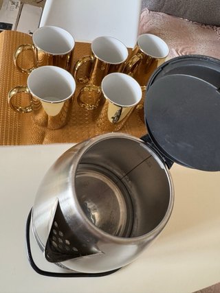 Pack hervidor eléctrico Tiffany + 6 tazas