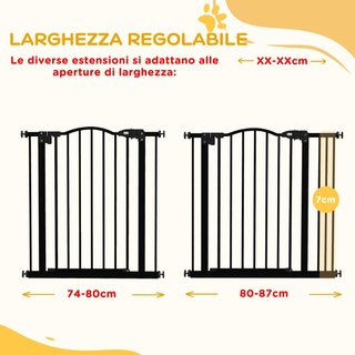 Puerta de caña extensible con 2 cerraduras automát