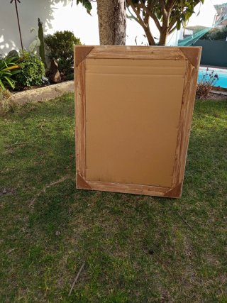 Espejo Vintage Beige y Dorado
