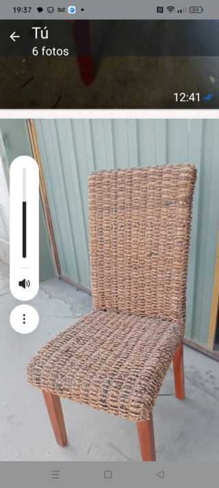 Sillas de diseño Jute/Wicker Beige/Marrón