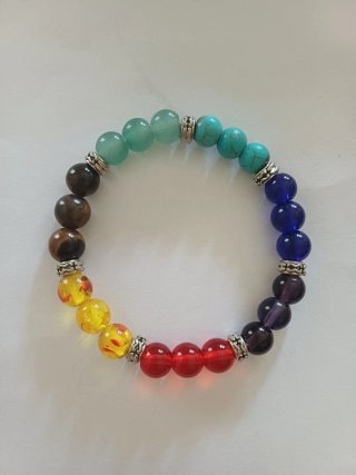Pulsera de los chakras multicolor