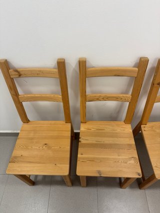 4 Sillas de Madera Maciza IVAR IKEA