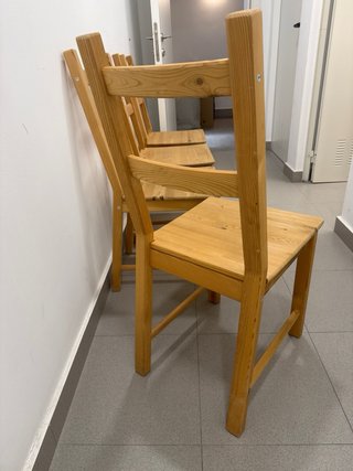 4 Sillas de Madera Maciza IVAR IKEA