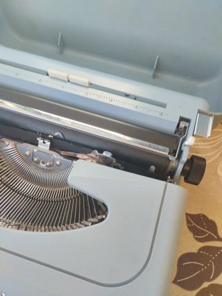 Máquina de escribir Underwood 25 azul