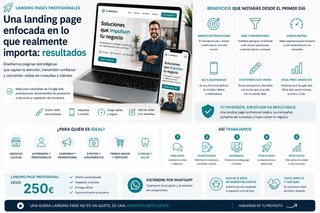 Landing page profesional para captar contactos