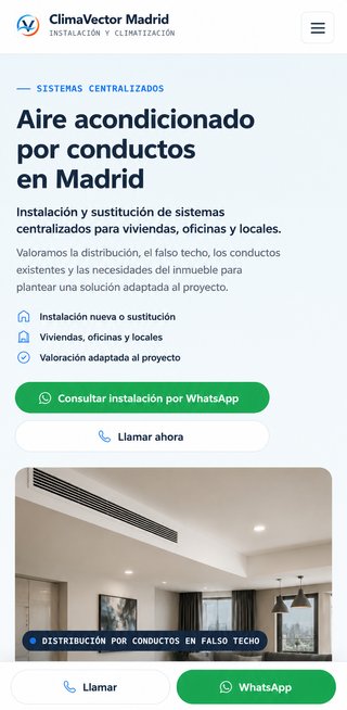 Landing page profesional para captar contactos