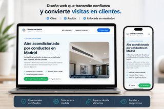 Landing page profesional para captar contactos