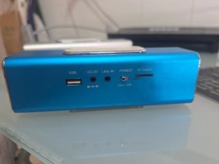 Altavoz Mini ASVARK MP3 iPhone 3/4 Azul/Plata