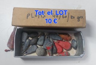 Lote plomos pesca 40-60-80 grs. 10€
