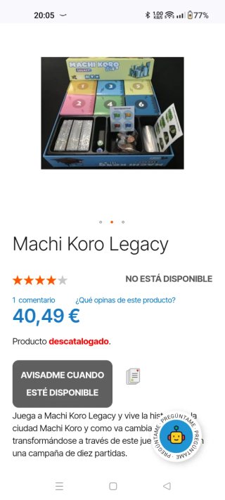 Juego mesa Machi Koro Legacy